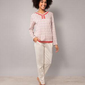 TU11-Pigiama serafino tulipani