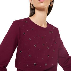 MA52-Felpa girocollo con borchie