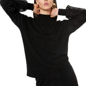 BC50-Maglia maniche lunghe in pizzo