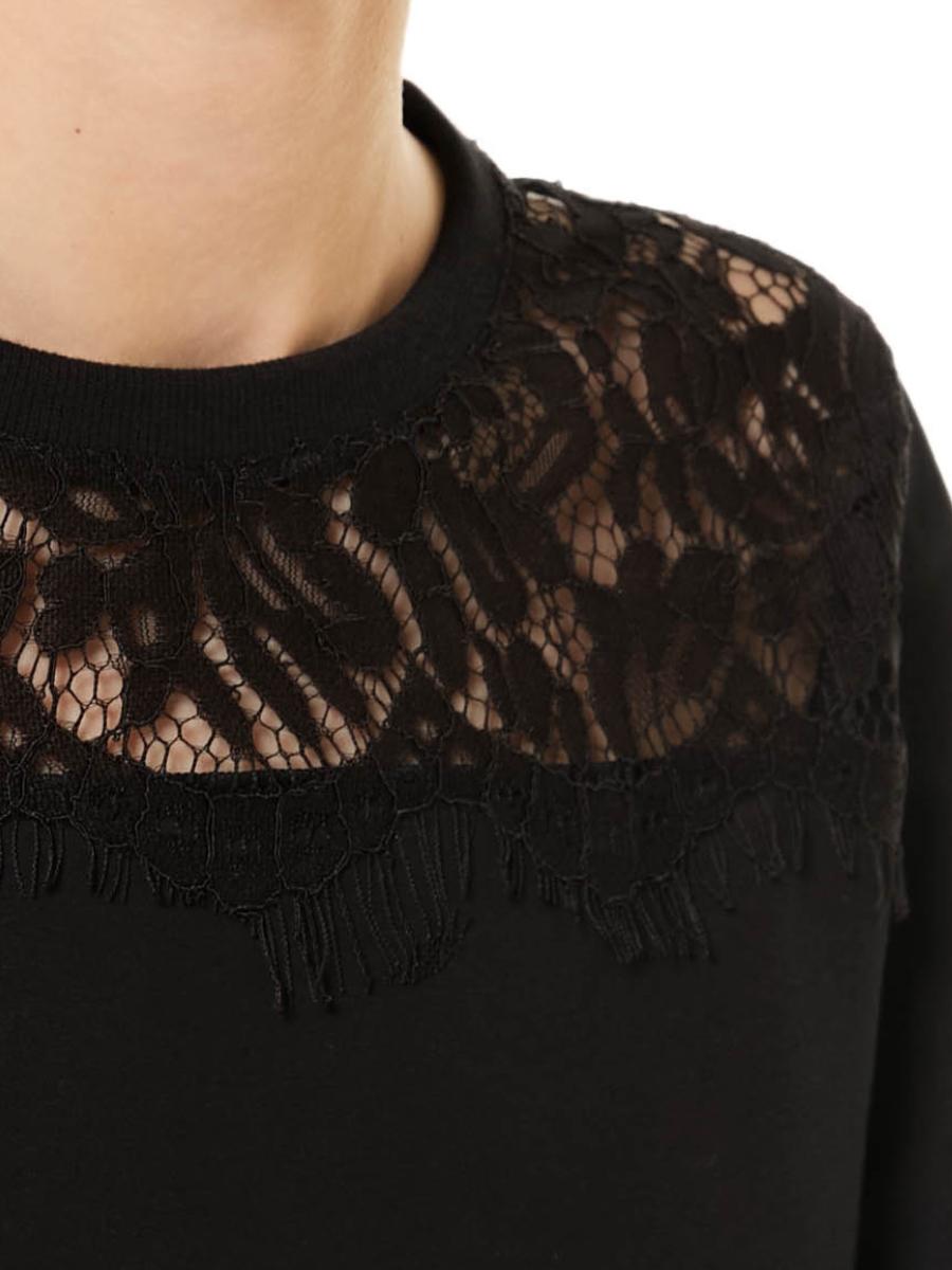 LH50-Felpa girocollo con pizzo - immagine 2