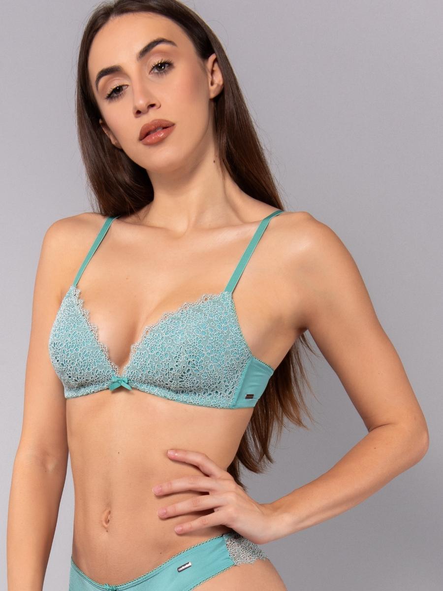 MA21-Reggiseno triangolo imbottito in pizzo macramè - immagine 7