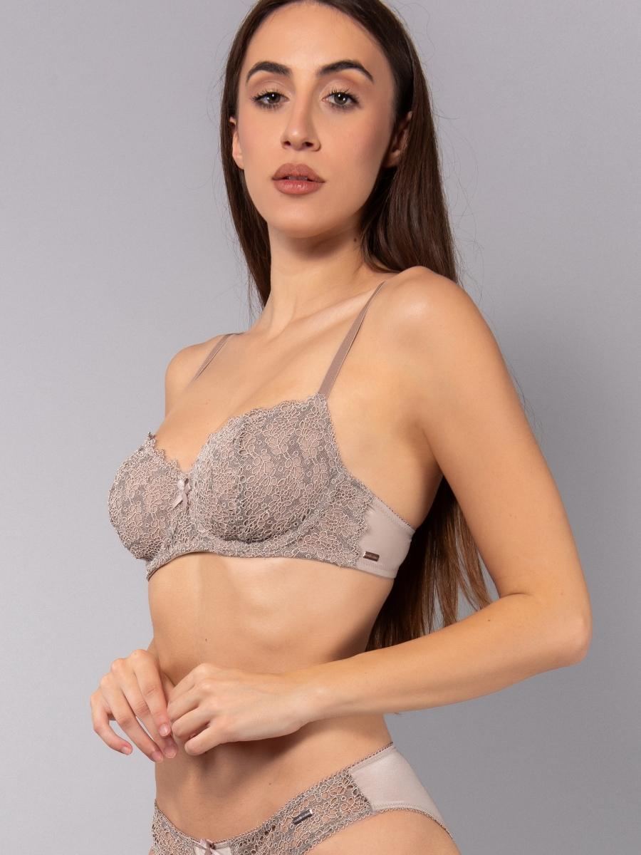 MA22C-Reggiseno francese con ferretto in pizzo macramè - immagine 5