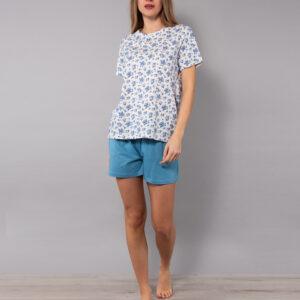 NB12-Pigiama corto serafino in cotone