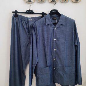 VPRT00260-Pigiama lungo uomo in cotone