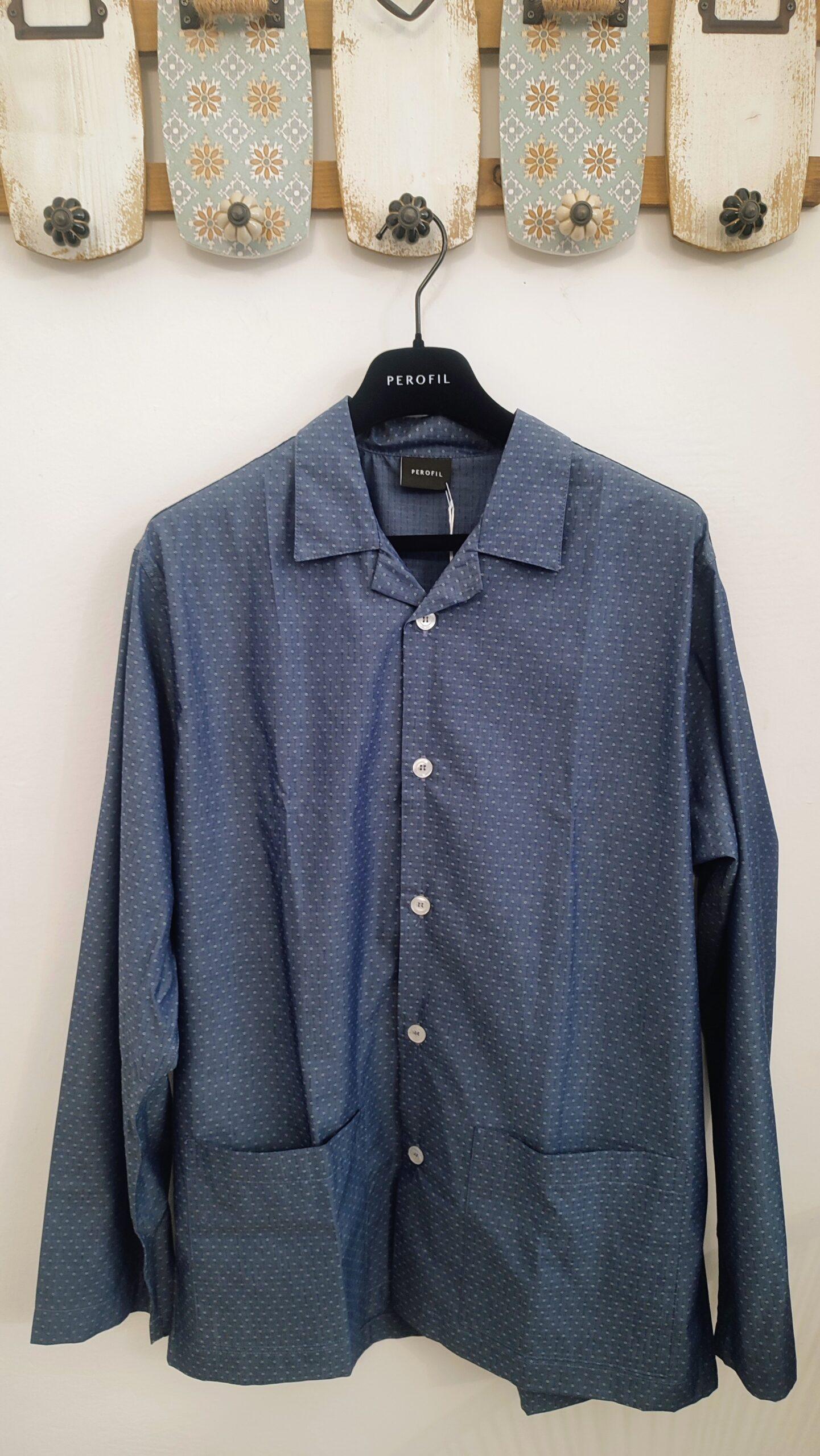 VPRT00260-Pigiama lungo uomo in cotone - immagine 2