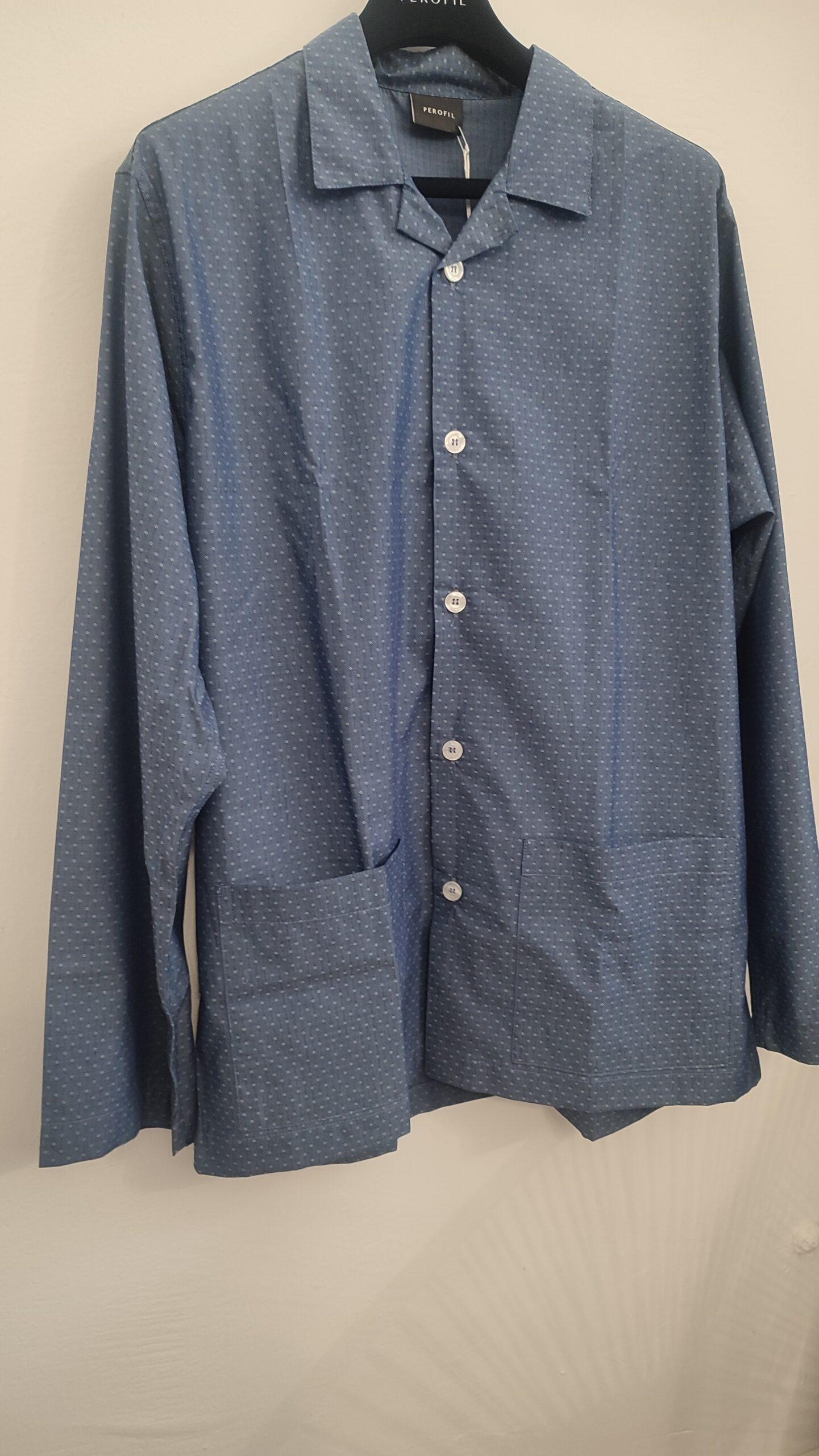 VPRT00260-Pigiama lungo uomo in cotone - immagine 3