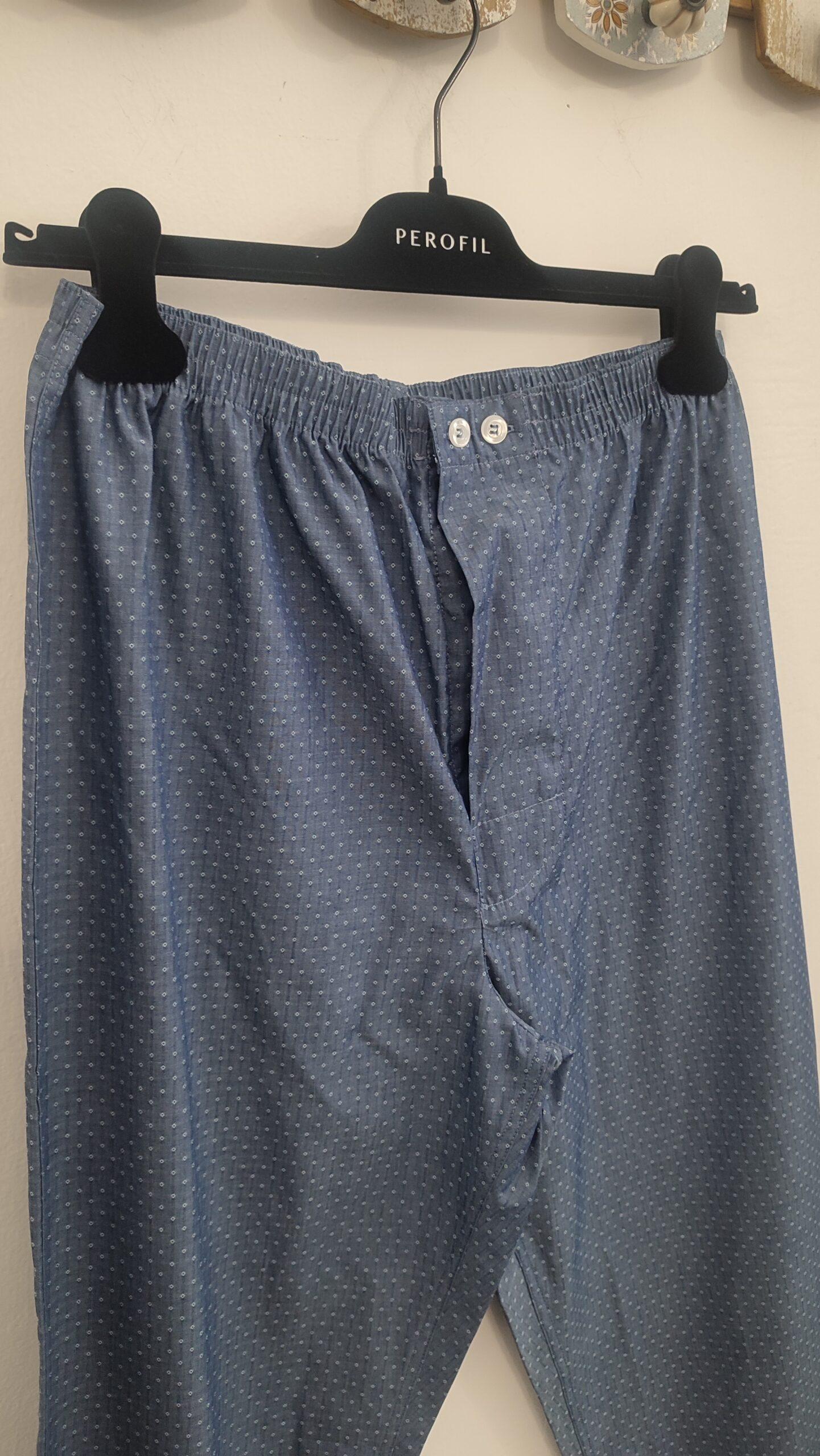 VPRT00260-Pigiama lungo uomo in cotone - immagine 5