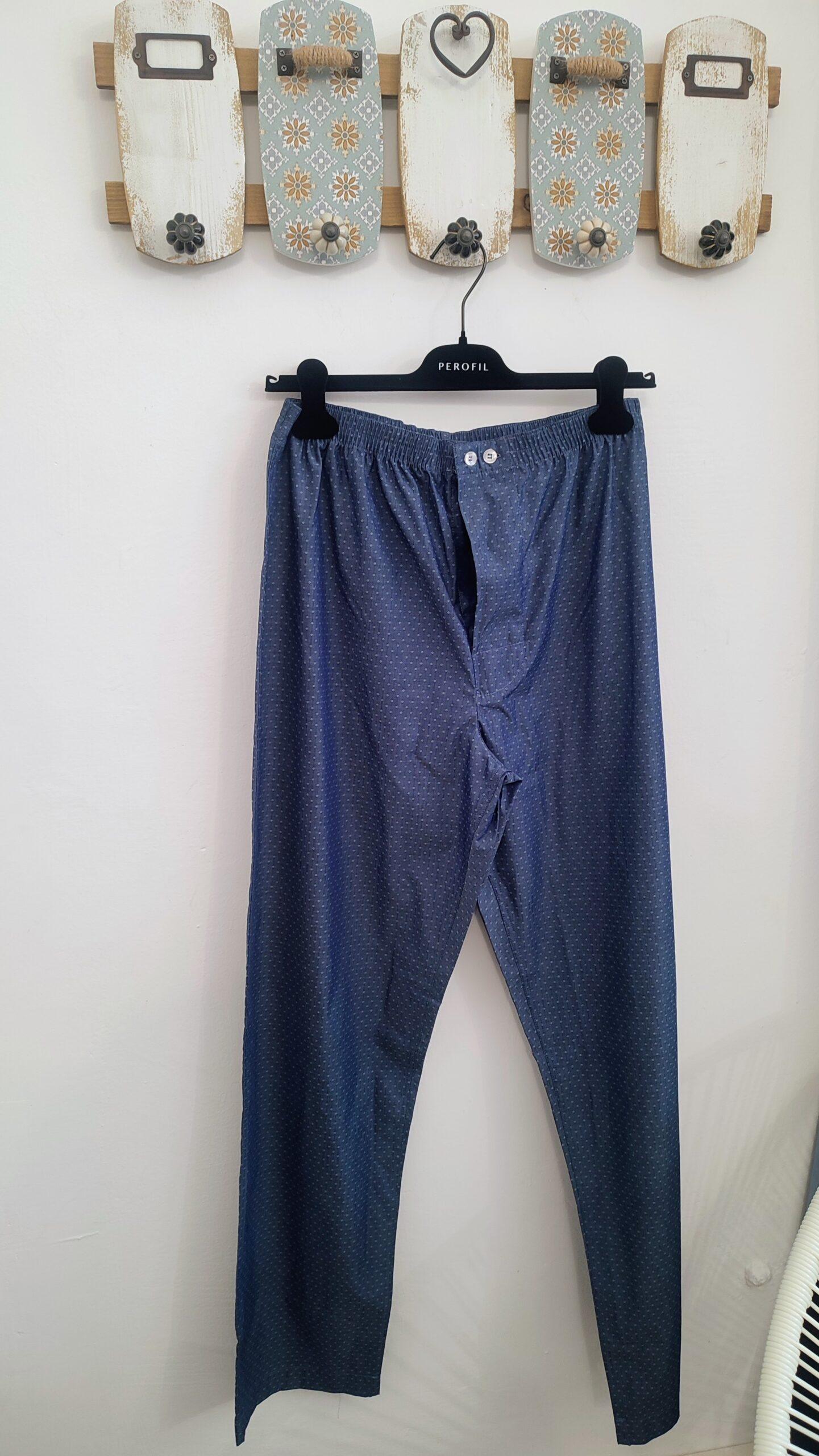 VPRT00260-Pigiama lungo uomo in cotone - immagine 7