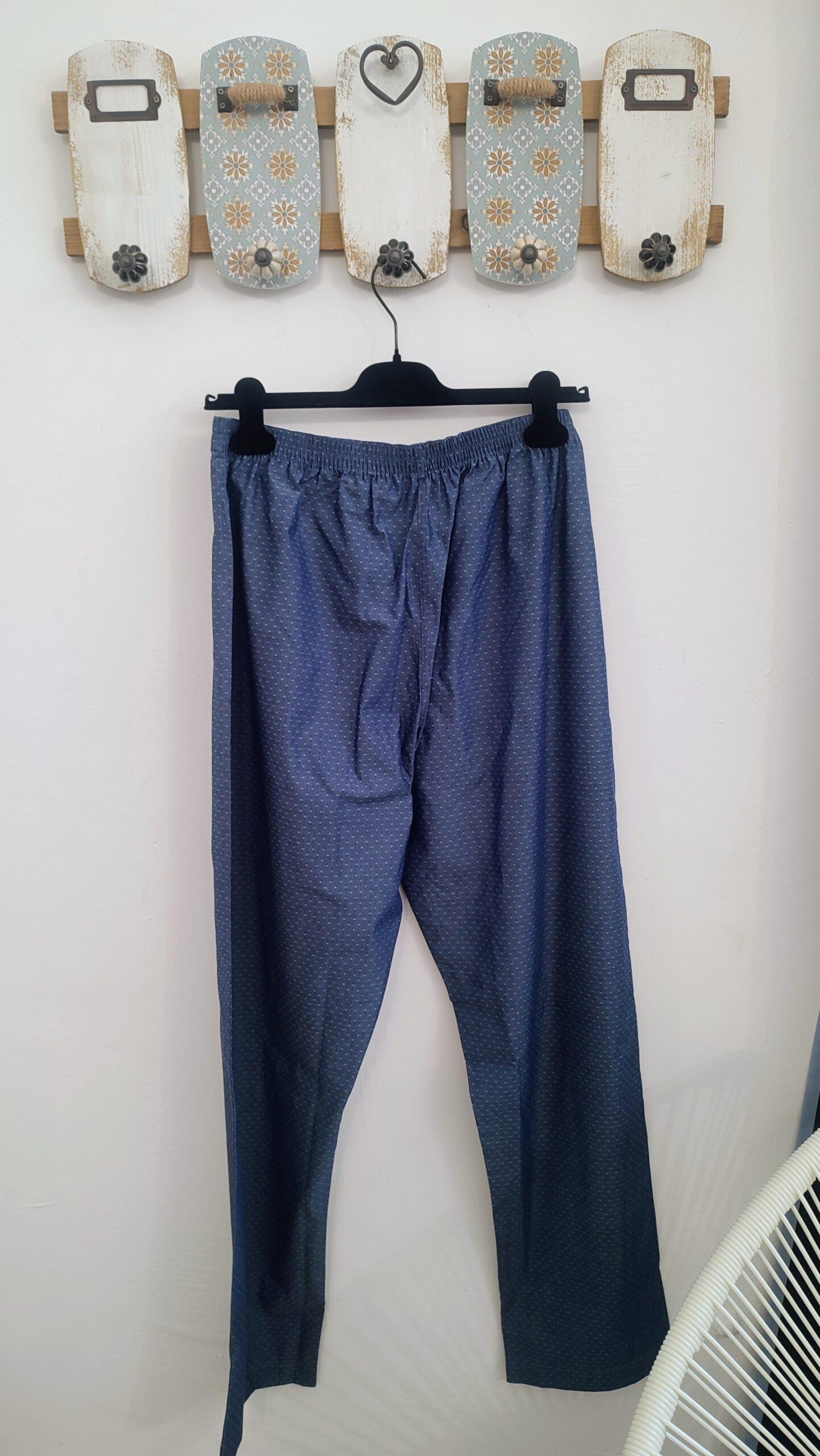 VPRT00260-Pigiama lungo uomo in cotone - immagine 8