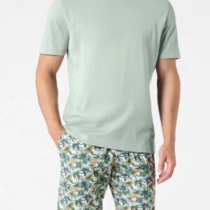 VPRT93396-Pigiama uomo corto fantasia tropiacale