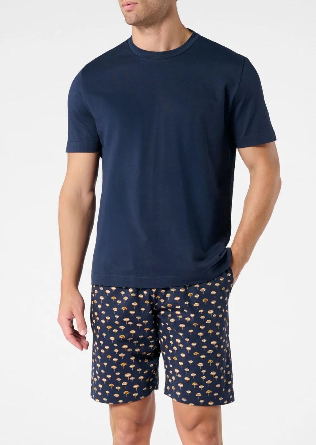 VPRT93396-Pigiama corto uomo fantasia ombrelloni