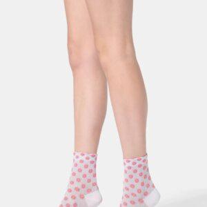 VOBC68509-Calzino corto in cotone con motivo fiori