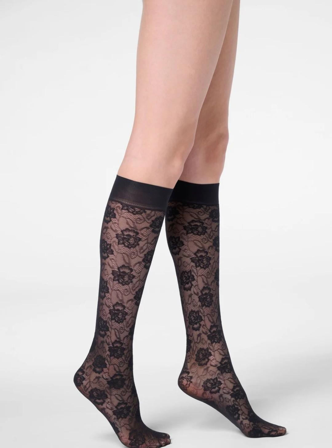 VOBC68498-Gambaletto semi-velato in pizzo