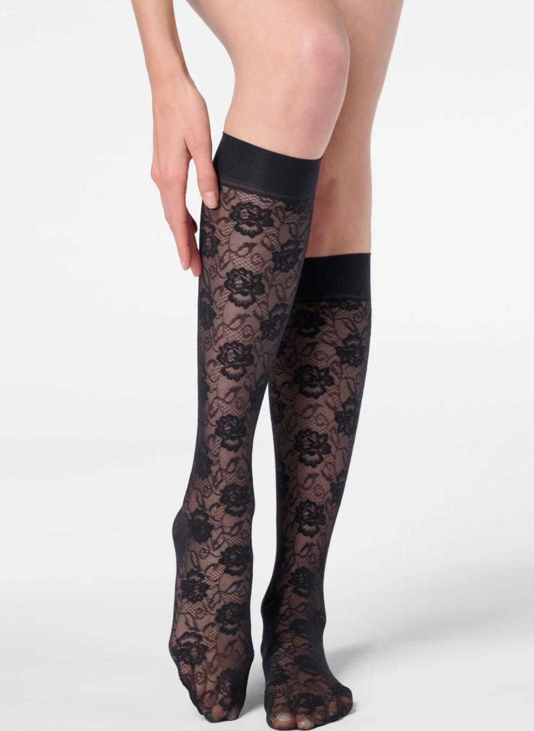 VOBC68498-Gambaletto semi-velato in pizzo - immagine 2