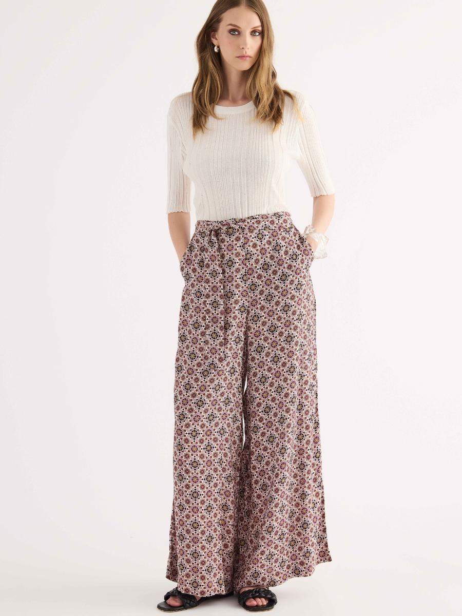 SO60-Pantaloni ampi con stampa geometrica - immagine 3