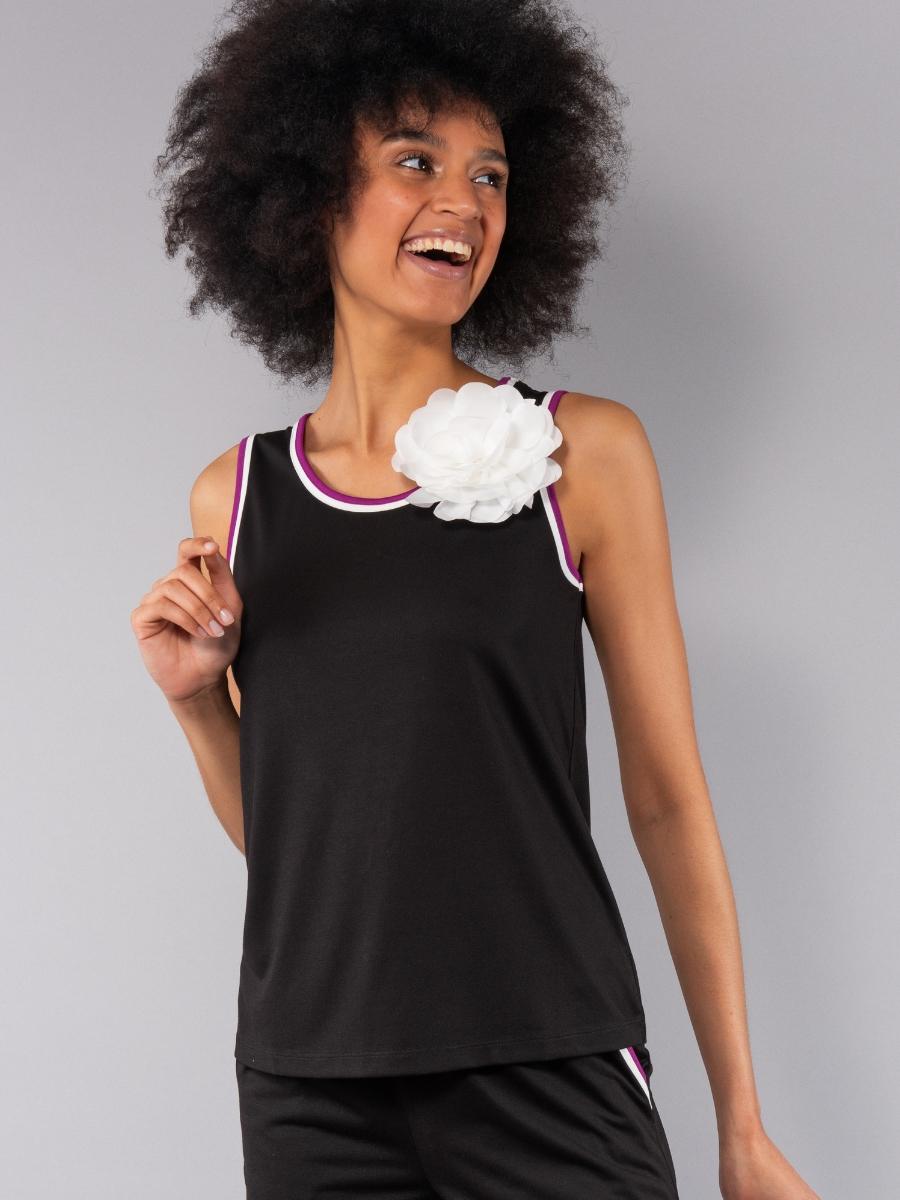 SU56-Canotta con spilla fiore - immagine 3