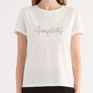 TH01-T-shirt con strass e perle