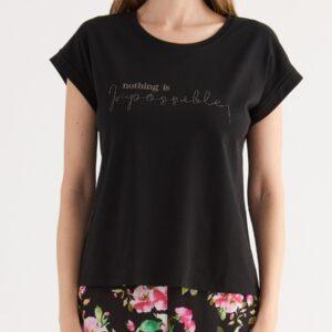 TH08-T-shirt ricamo strass