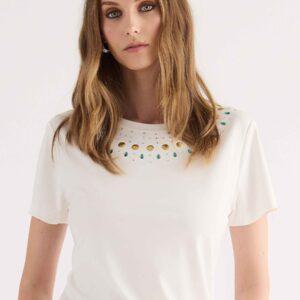 TH12-T-shirt con strass
