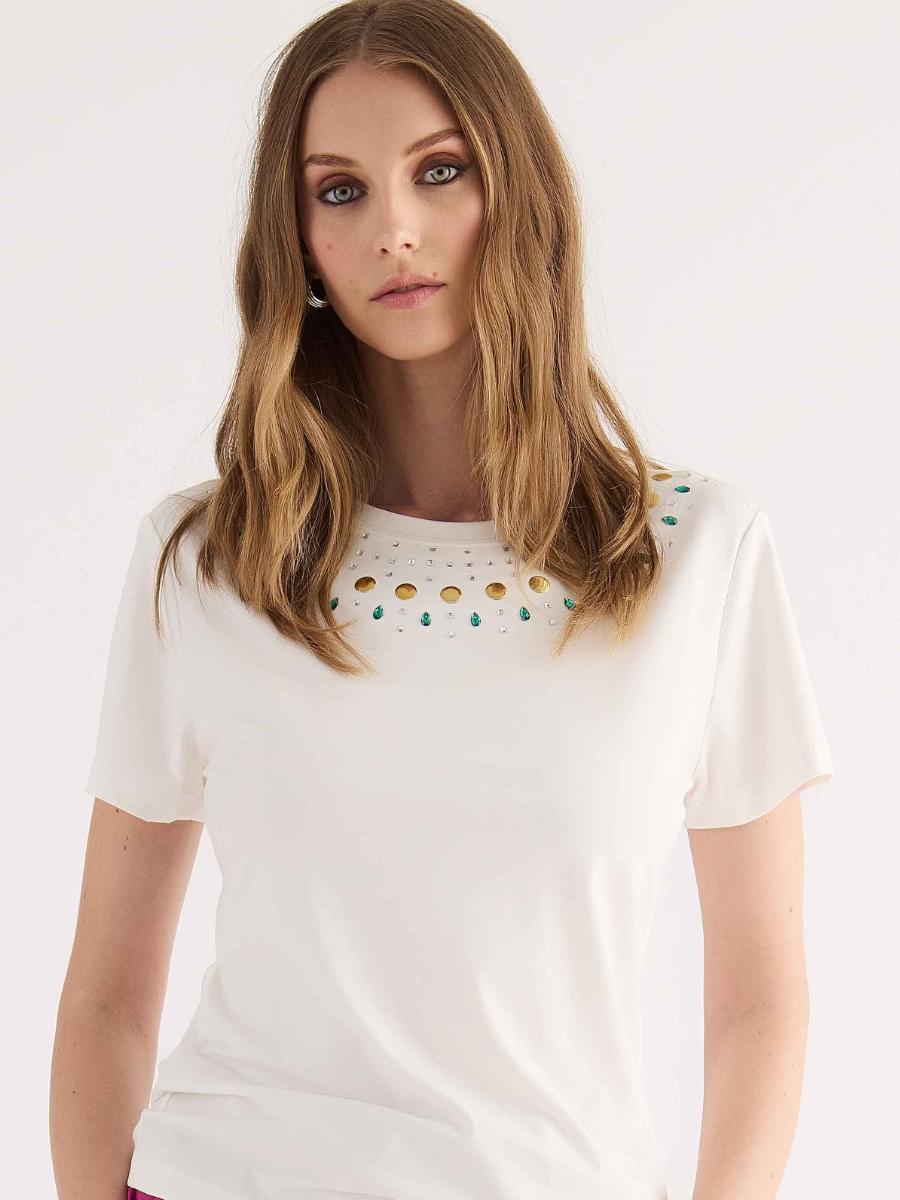 TH12-T-shirt con strass