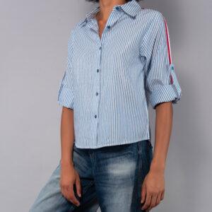 TE58-Camicia manica lunga motivo righe