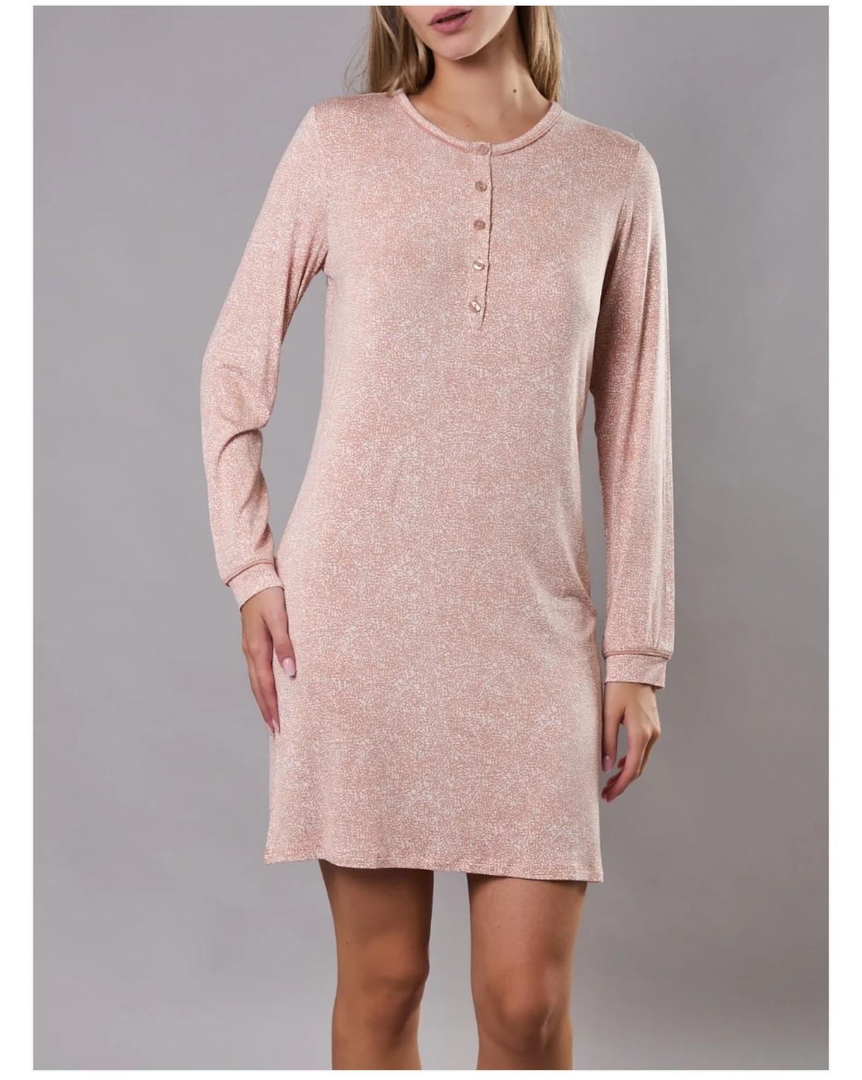 CA27-Camicia da notte serafino in viscosa Camouflage - immagine 3