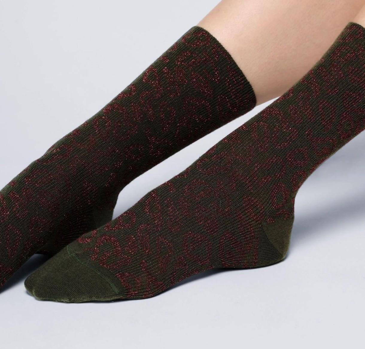 Calzino corto in caldo cotone con dettagli lamé Glam Spots - immagine 2