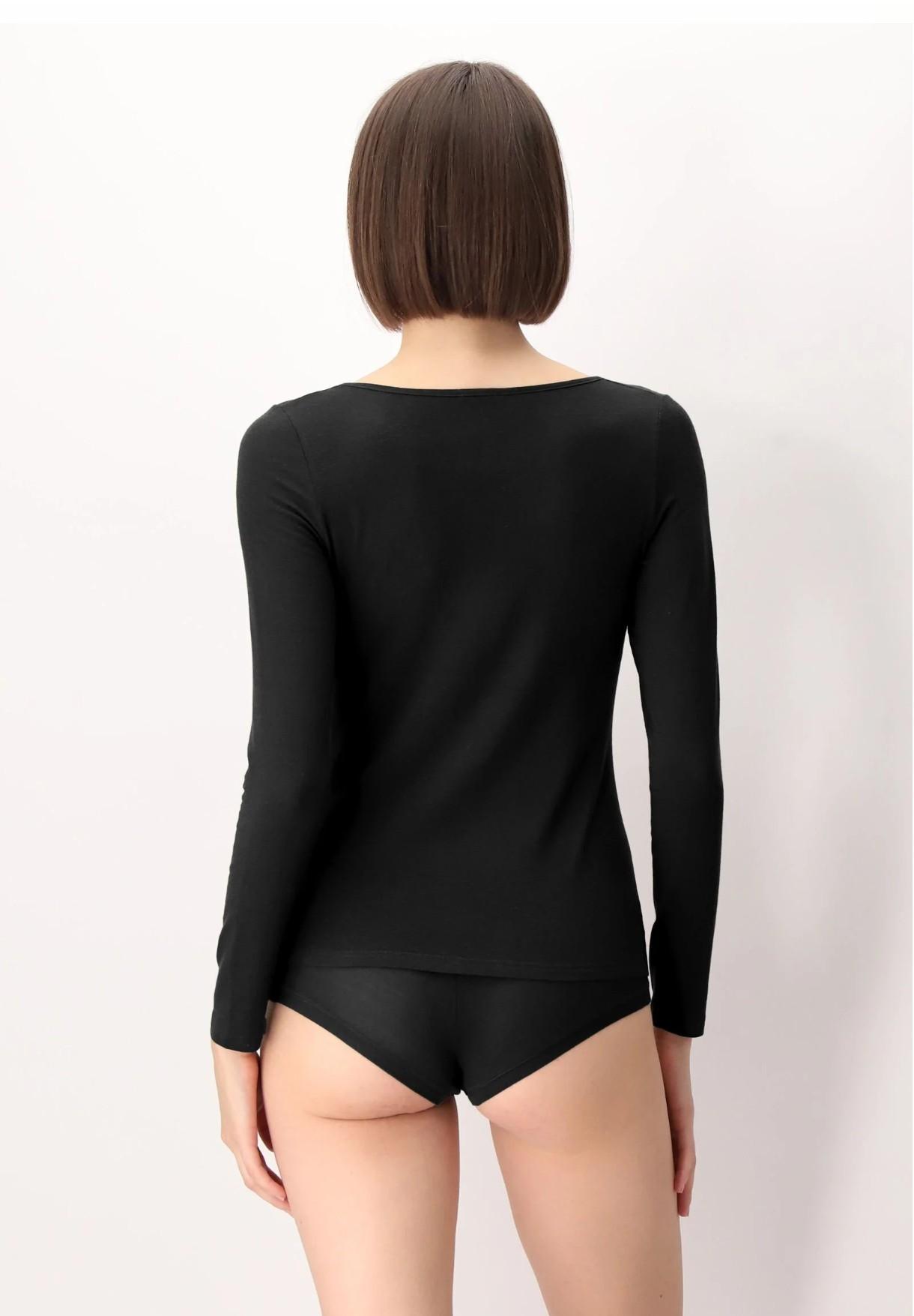 Maglia manica lunga in micromodal e cachemire - immagine 3
